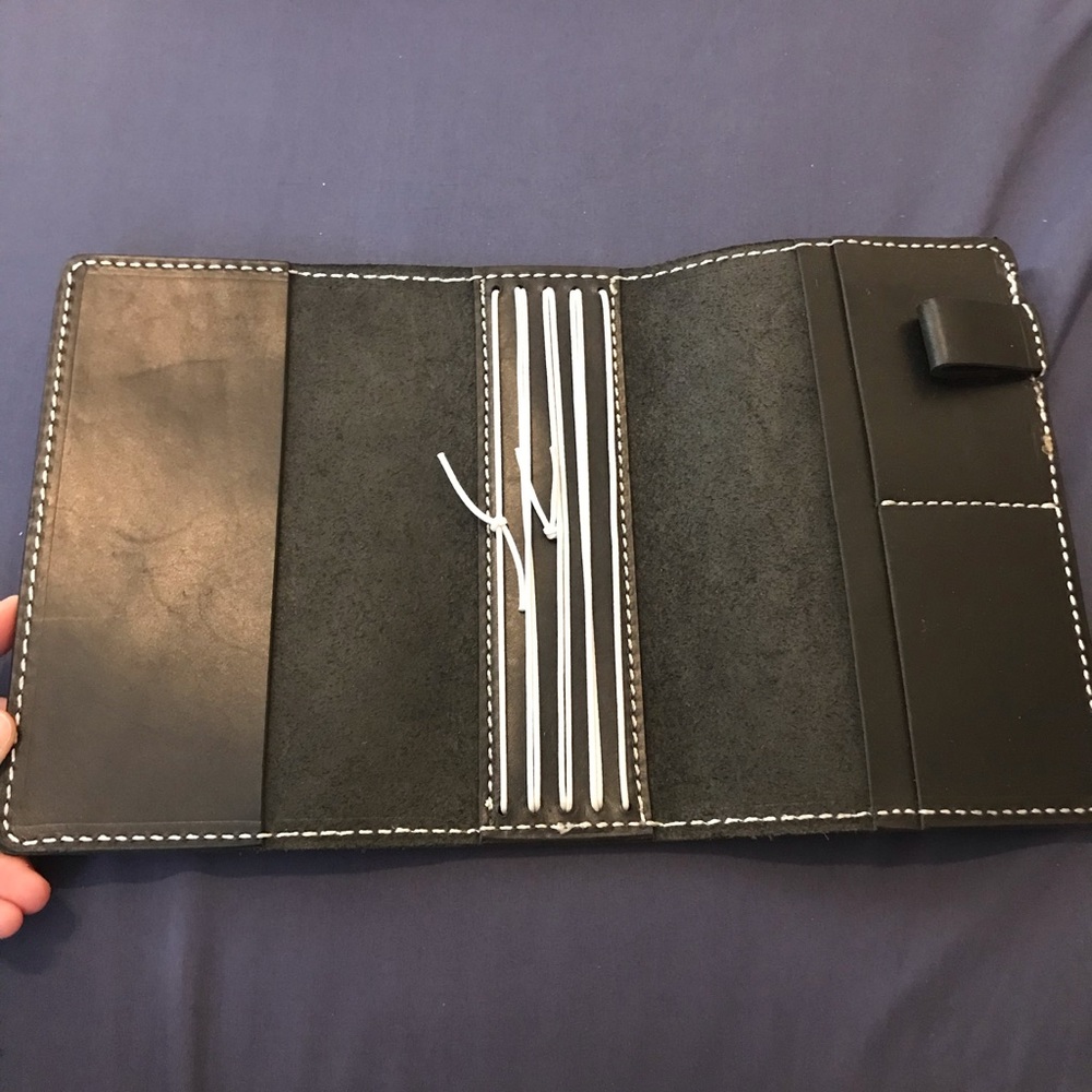 Speckled fawn b6 traveler’s notebook black leather